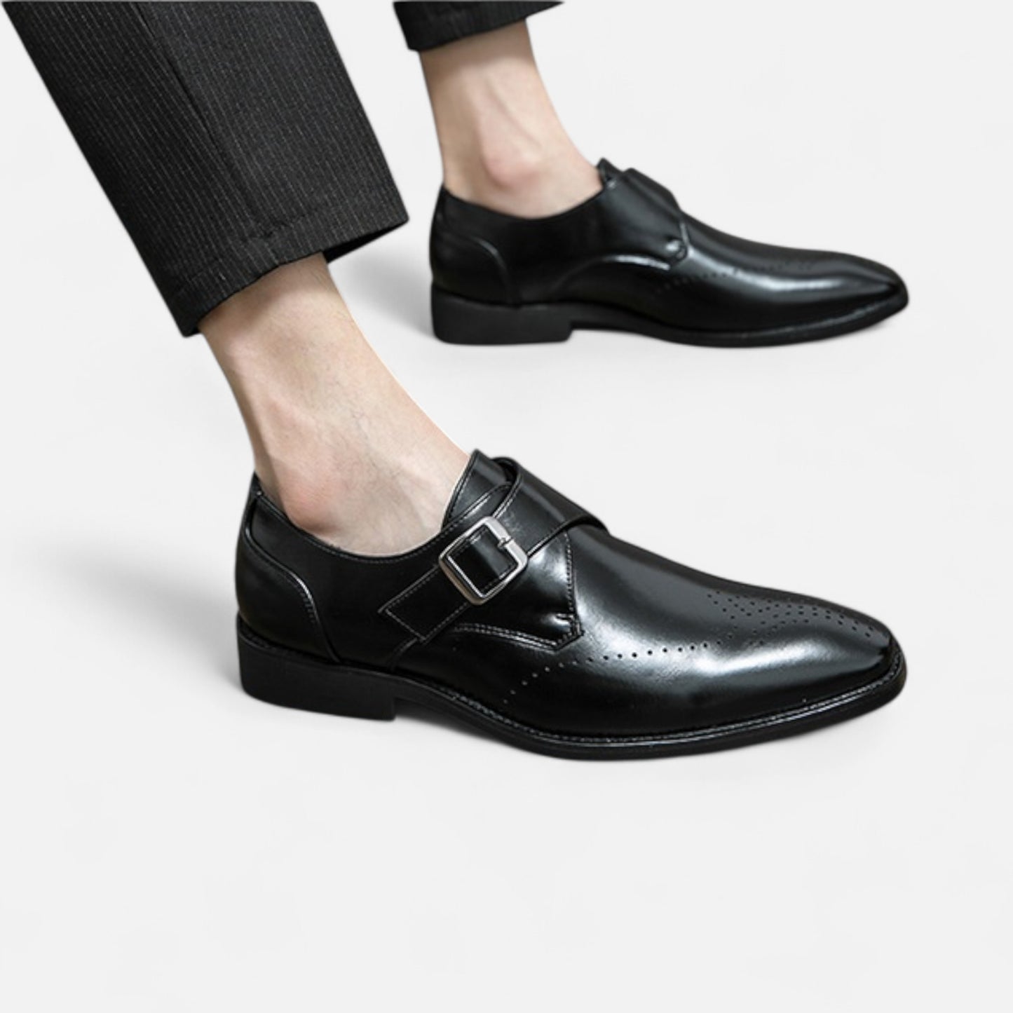 Chardon | Men’s Leather Side-Buckle Shoes