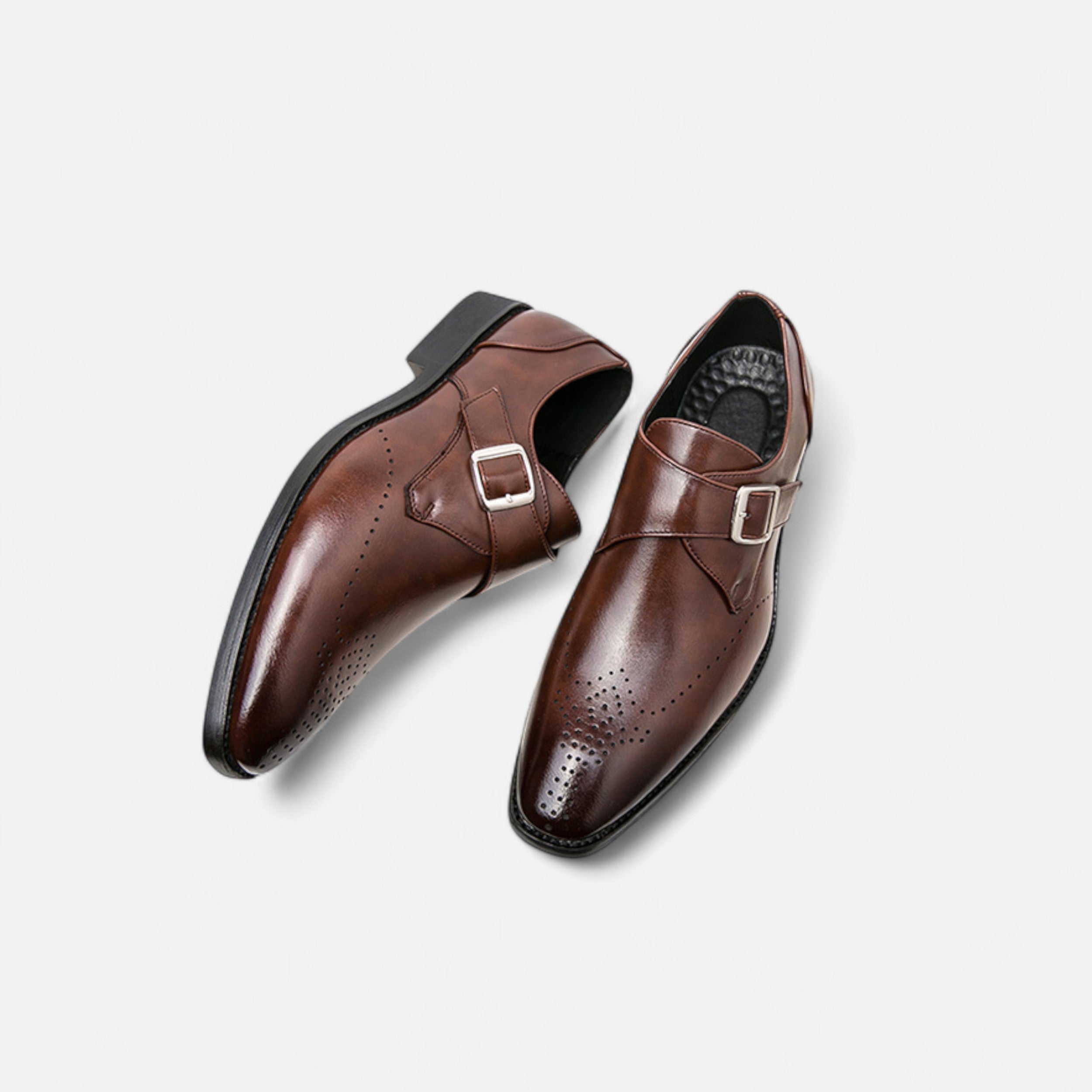 Chardon | Men’s Leather Side-Buckle Shoes