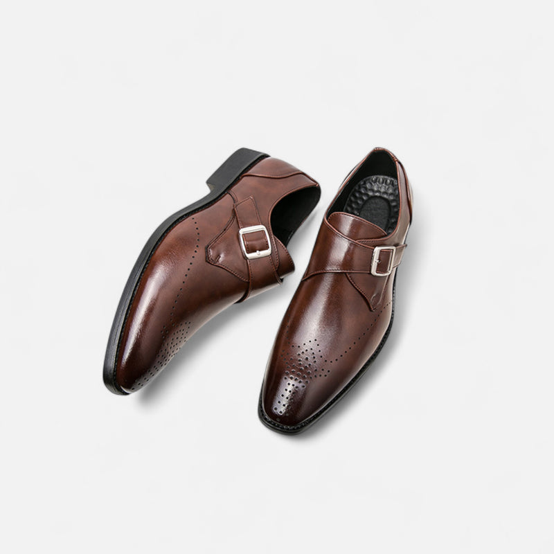 Chardon | Men’s Leather Side-Buckle Shoes