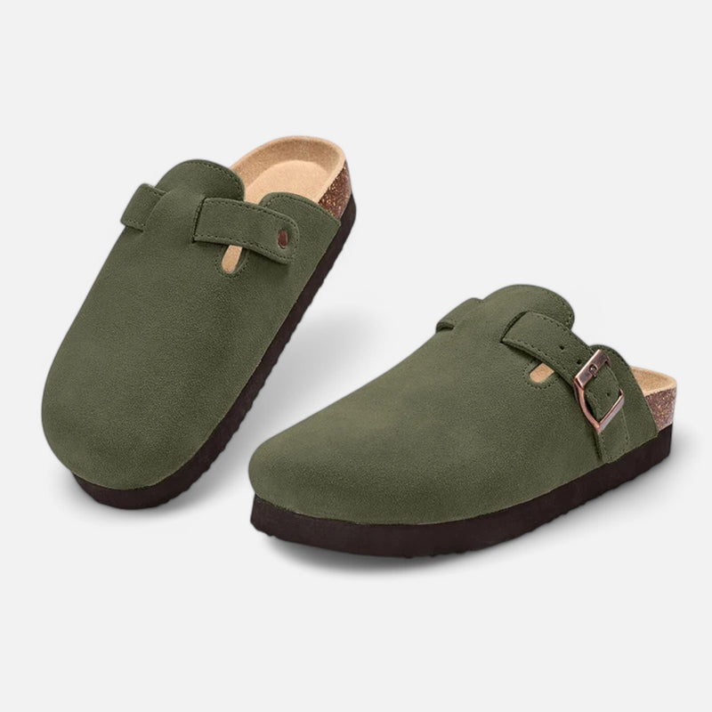 Chardon | Women’s Suede Clogs – Natural, Supportive, Effortless